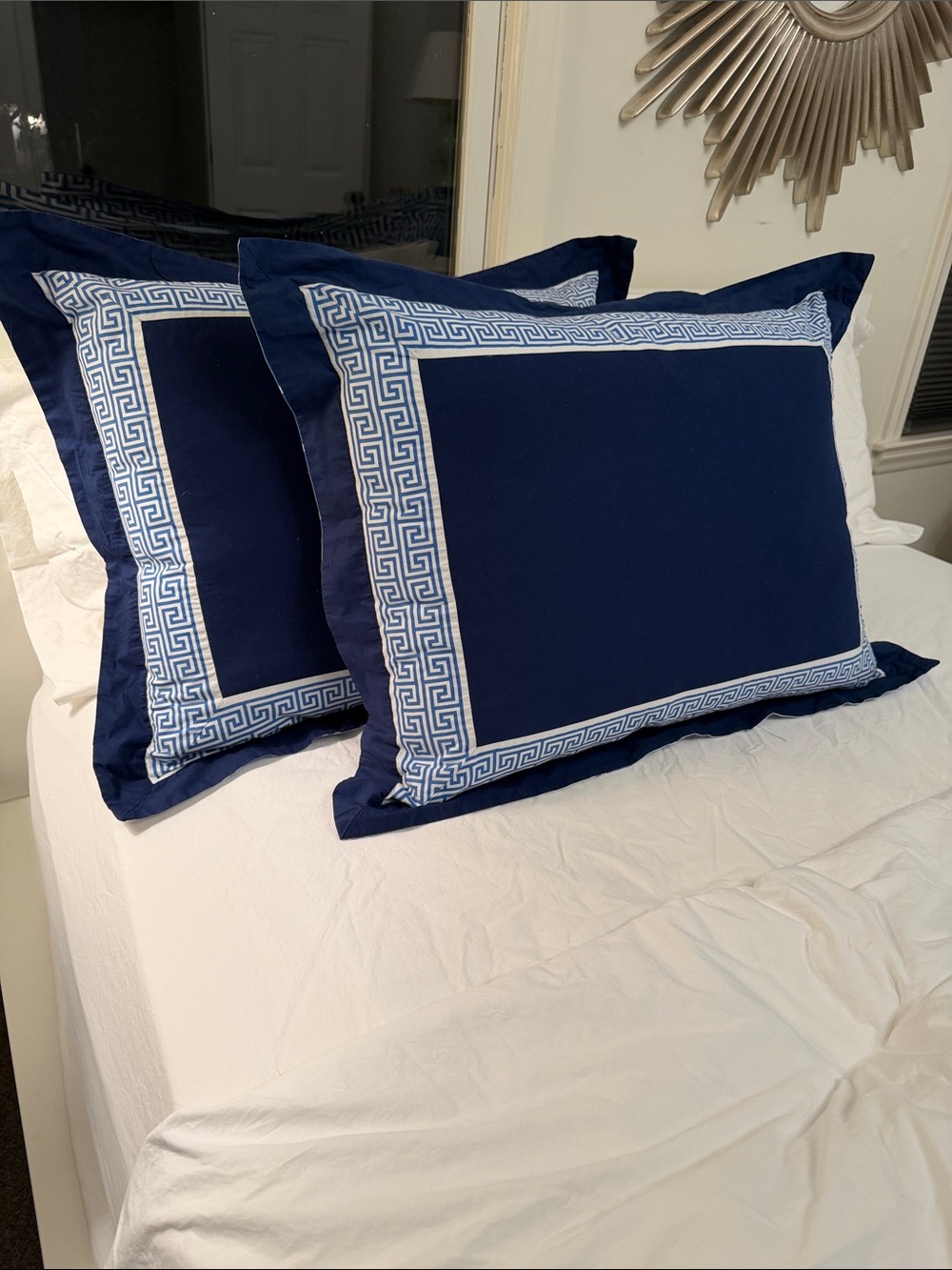 Jonathan Adler Happy Chic Greek Key Pillow Shams - A Pair